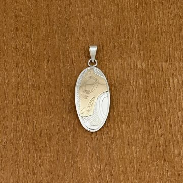 Silver & Gold Bear Pendant
