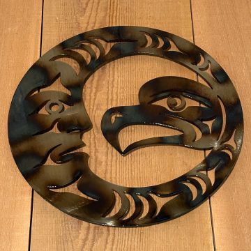 Steel Cut-out Eagle Moon Panel