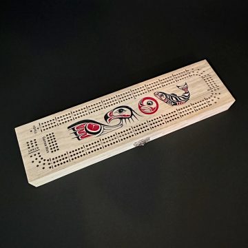 Eagle & Salmon Cribbage Board