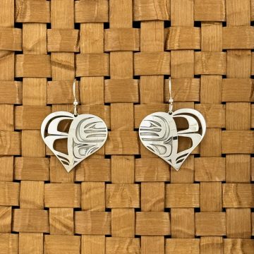 Silver Cut-Out Heart Earrings
