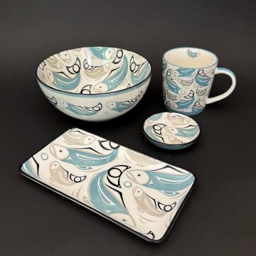 Porcelain Salmon Dish Set