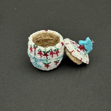 Beaded Pine Needle Basket