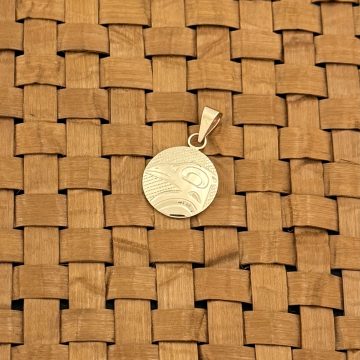 Gold Raven Pendant
