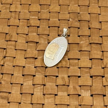 Silver & Gold Whale Pendant