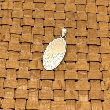 Silver & Gold Wolf Pendant