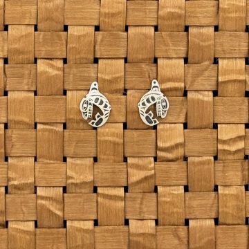 Silver Whale Stud Earrings
