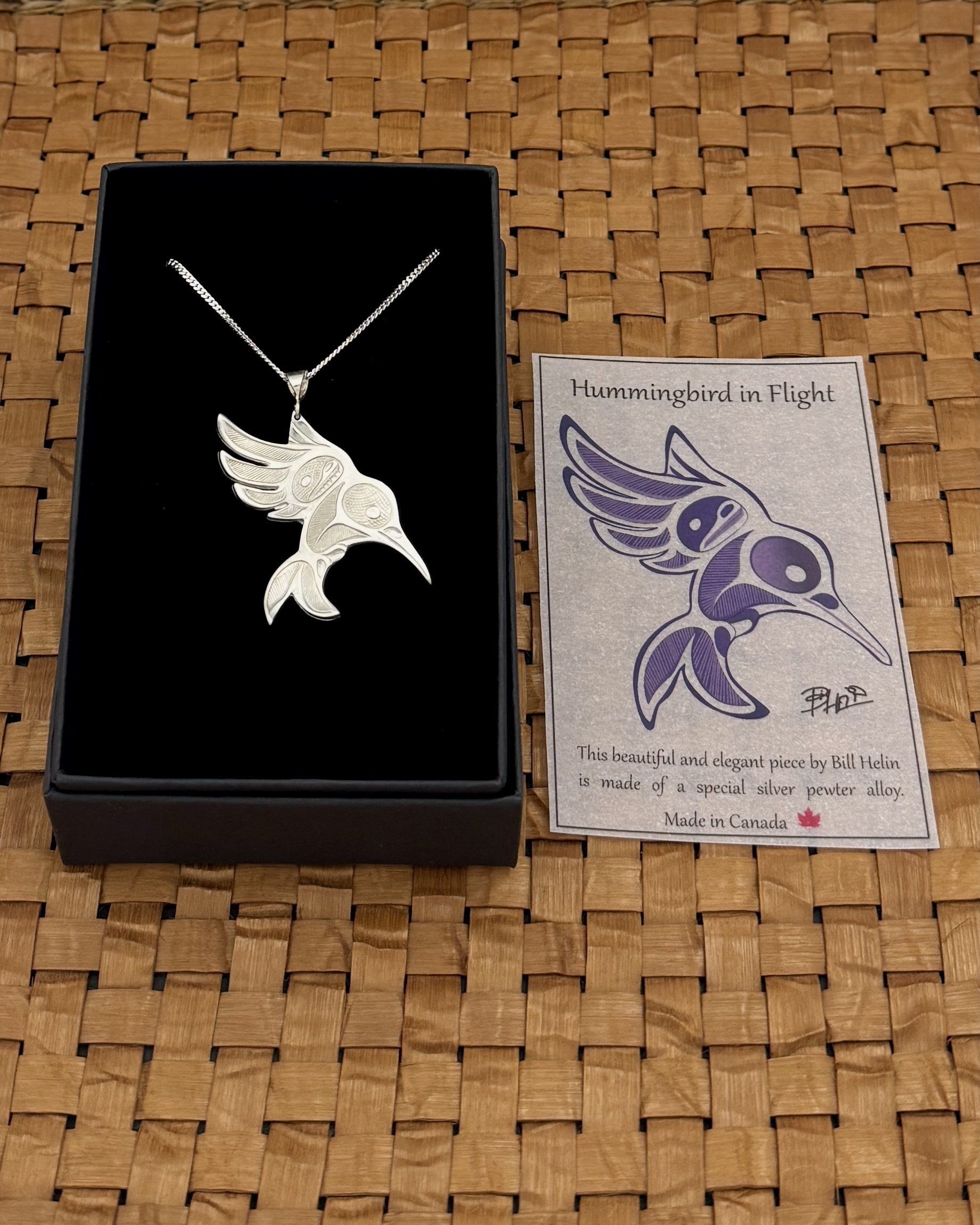 Hummingbird in Flight Necklace