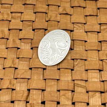 Silver Eagle & Salmon Pendant