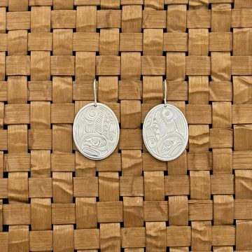 Silver Salmon Hook Earrings