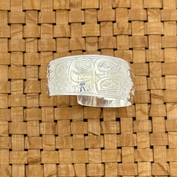 Silver Eagle, Raven & Salmon Bracelet