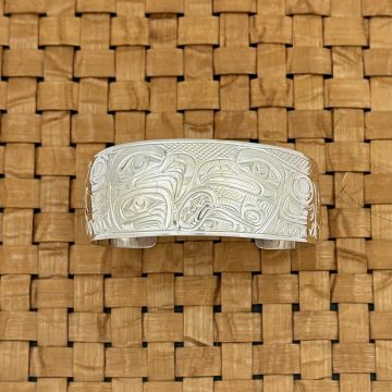 Silver Eagle, Raven & Salmon Bracelet