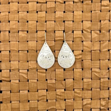 Silver Orca Earrings